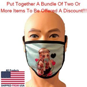 Washable Kid's Anime Face Mask #13